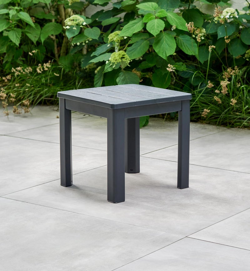 Keter Outdoor Chaise Side Table - Graphite - Image 3
