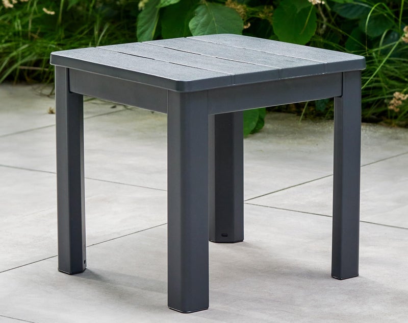 Keter Outdoor Chaise Side Table - Graphite - Image 1