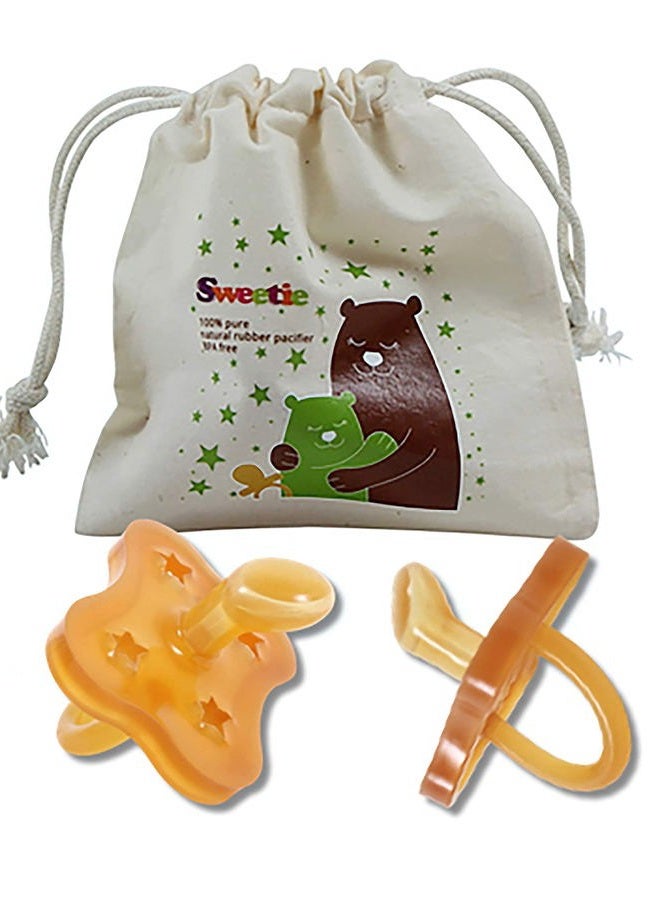 SWEETIE Rubber Star Shape Orthodontic Pacifier Rubber 1 Count (12-18 Large) - Image 1