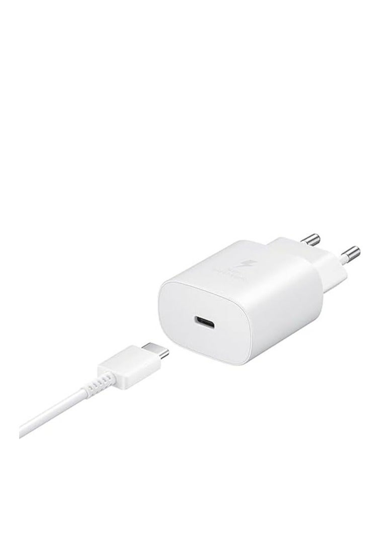Fast Charger 45W With Type-C To Type-C Cable Compatible With Samsung - White