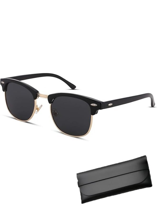 Semi-Rimless Polarized Sunglasses UV 400 Protection for Women Men - Image 2
