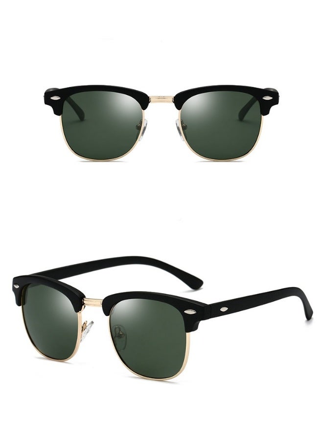 Semi-Rimless Polarized Sunglasses UV 400 Protection for Women Men - Image 1
