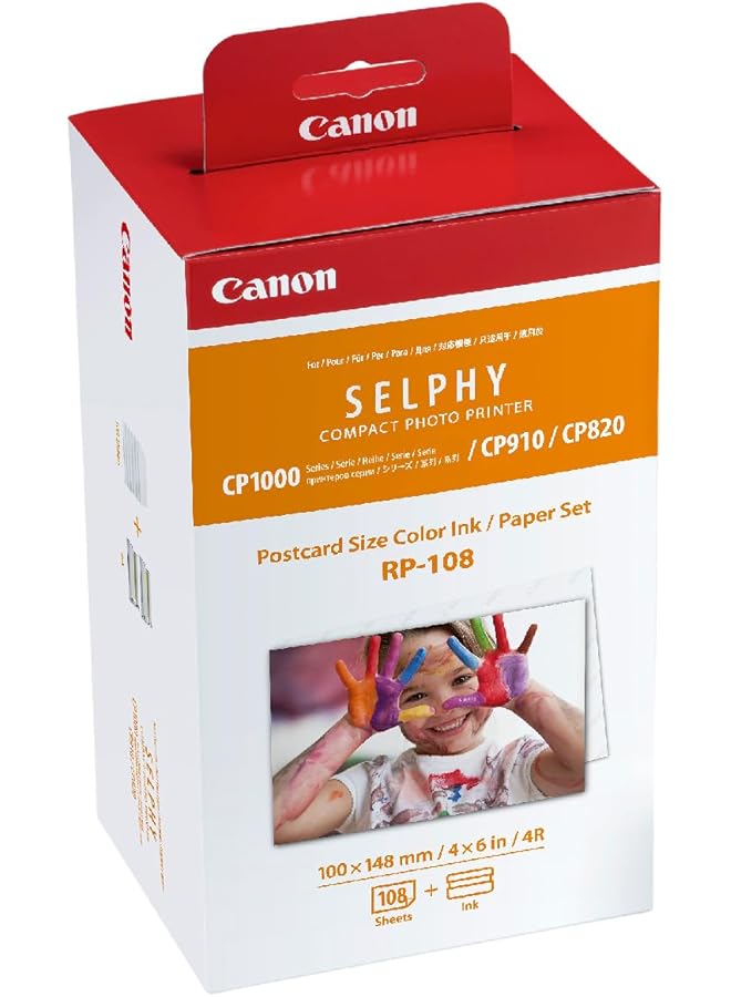 Canon Rp108I Postcard Sized Photo Paper 100 X 148 Mm Ksa Version With Ksa Warranty Support - Image 1
