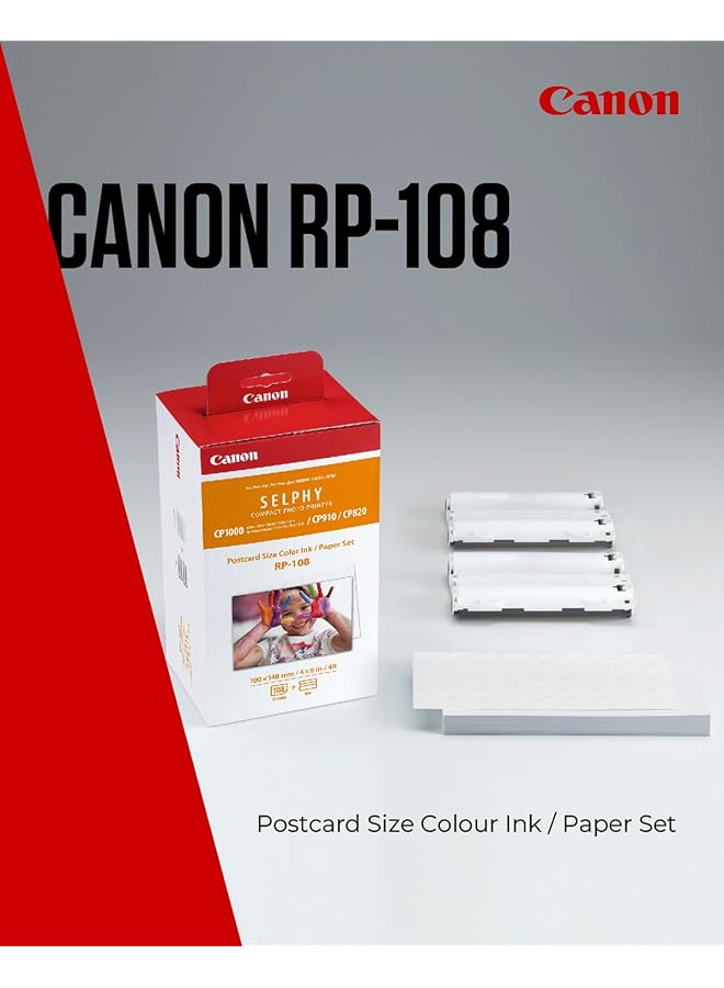 Canon Rp108I Postcard Sized Photo Paper 100 X 148 Mm Ksa Version With Ksa Warranty Support - Image 2