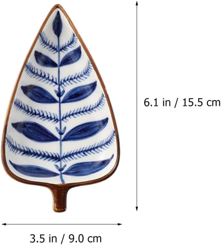 Creative Japanese Leaf-shaped Snack Dish Food Serving Plate Ceramic Hand-painted Colored Mini Seasoning Dish for Kitchen and Tableware Use - Image 2