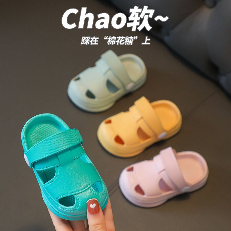 Soft Bottom Summer Cute Baby Children'S Cave Sandals And Slippers For Men And Women Home Outfit Non-Slip Resistant Dual-Use Slippers - Image 4