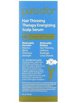 Pura d'or Hair Thinning Therapy Energizing Scalp Serum 4 fl oz (120 ml)  - Image 1