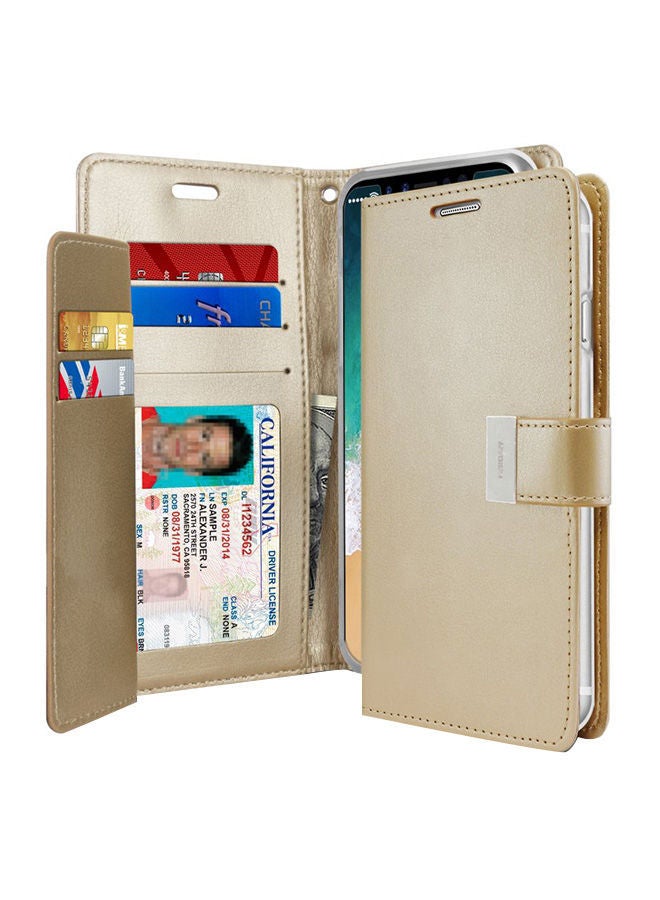 NIBEMINENT Leather Protective Case Cover For iPhone 11 Pro Gold - Image 1