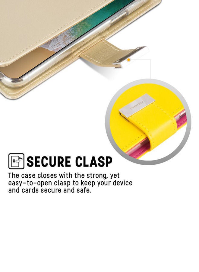 NIBEMINENT Leather Protective Case Cover For iPhone 11 Pro Gold - Image 4