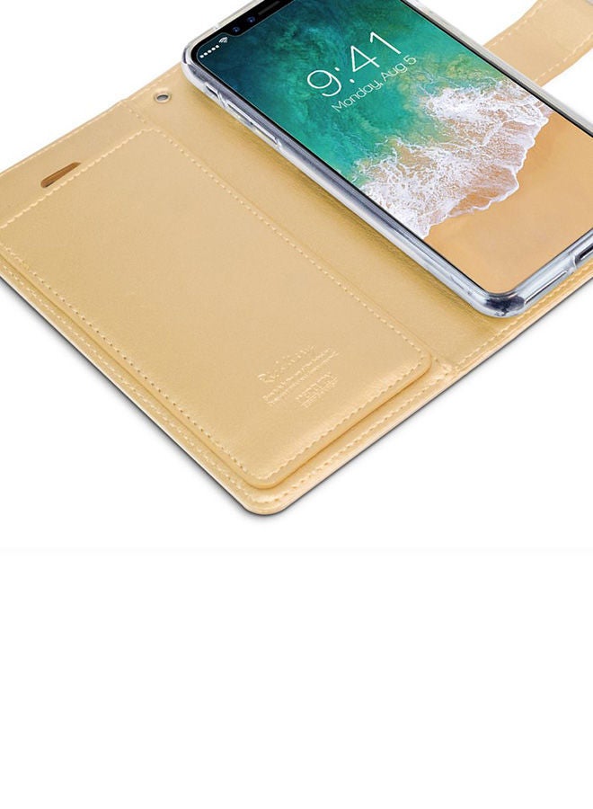 NIBEMINENT Leather Protective Case Cover For iPhone 11 Pro Gold - Image 2