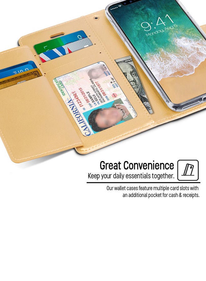 NIBEMINENT Leather Protective Case Cover For iPhone 11 Pro Gold - Image 3