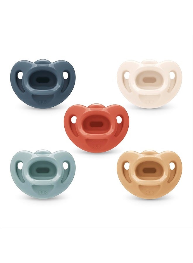 NUK Comfy Orthodontic Pacifiers, 0-6 Months, Timeless Collection, 5 Count (Pack of 1) - Image 1