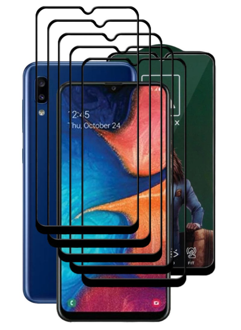ACLIX 5 Pieces Antistatic ESD Dustproof Premium Quality High Definition Tempered Glass Screen Protector Designed For Samsung Galaxy A20 - Image 1