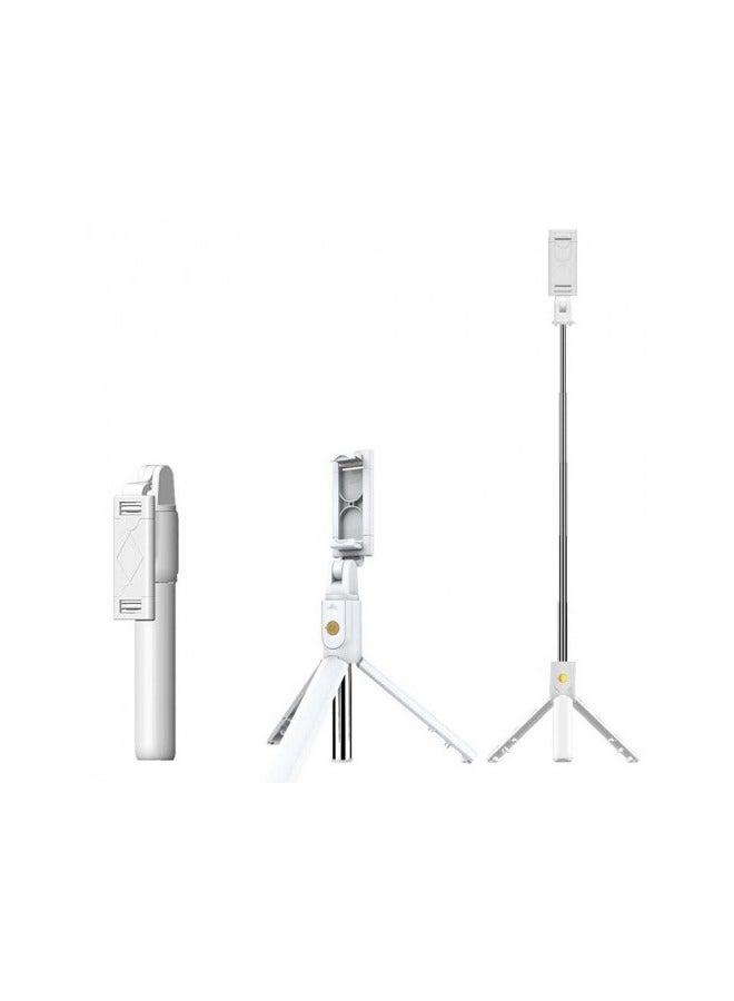 YONK K07 Integrated Tripod BT 4.0 Wireless Selfie Stick for Smart Phone White - Image 3