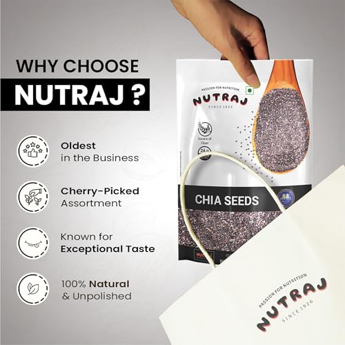 Nutraj Seeds combo Pack 400gm - Flax Seeds & Chia Seeds (each 200g) - Seeds for Eating | Seed Cycling | Seed Cycling Seeds Combo - Image 4