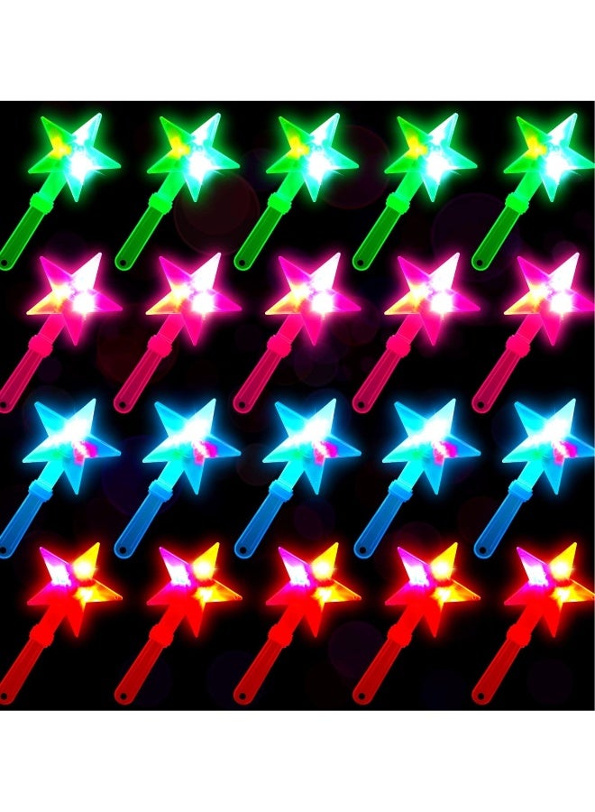 LED Star Hand Clapper, 10.6 Inch 4 Color Light up Star Shape Clappers, Noise Makers Glow in the Dark Party Supplies, Plastic Noisemakers Party Favors for Kids Adult Carnival Concerts  - Image 1