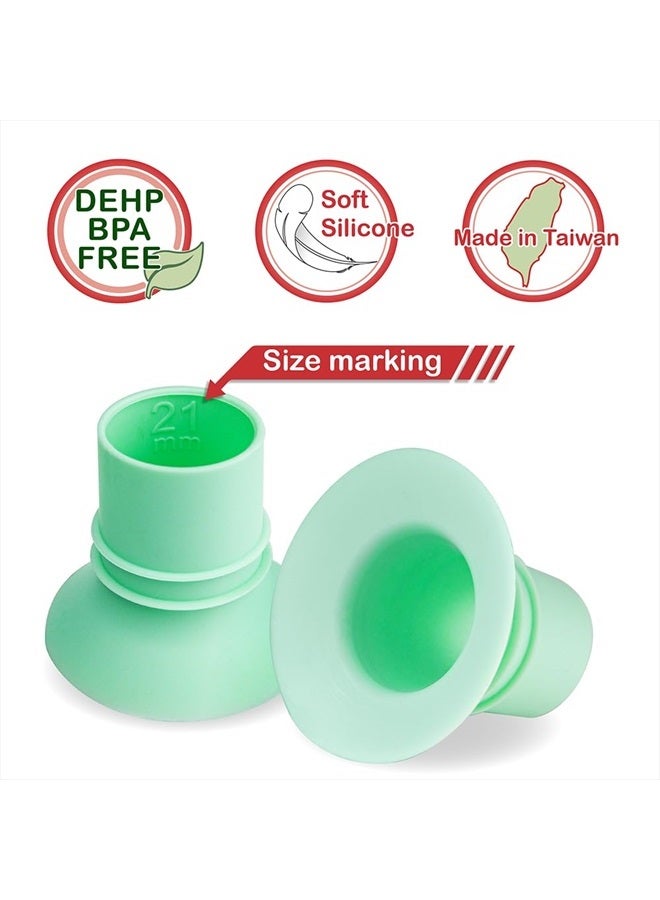 Nenesupply 1st Generation 21mm Flange Insert Compatible with Elvie Flange Pump Parts Elvie Stride Flange Medela Momcozy Spectra Flange Willow Reduce 24mm to 21mm Use as Elvie Inserts Medela Insert - Image 4