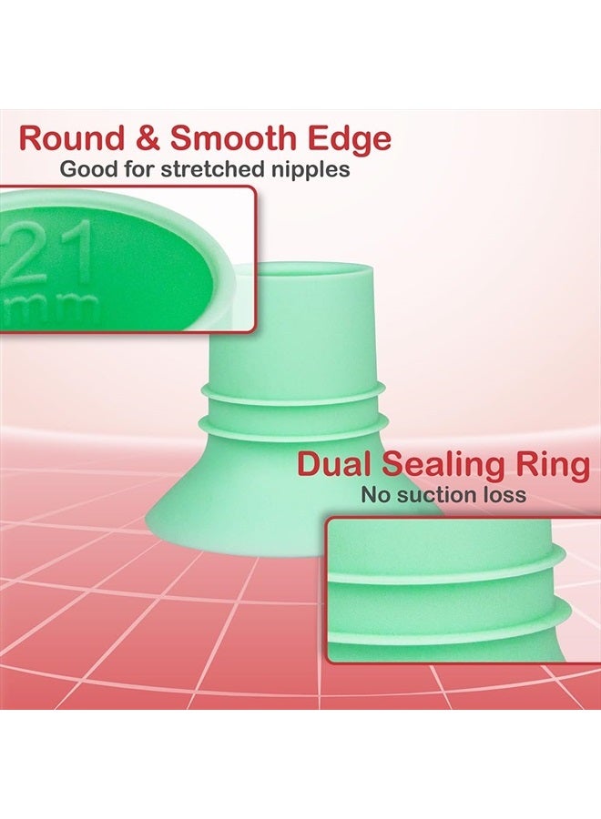Nenesupply 1st Generation 21mm Flange Insert Compatible with Elvie Flange Pump Parts Elvie Stride Flange Medela Momcozy Spectra Flange Willow Reduce 24mm to 21mm Use as Elvie Inserts Medela Insert - Image 3