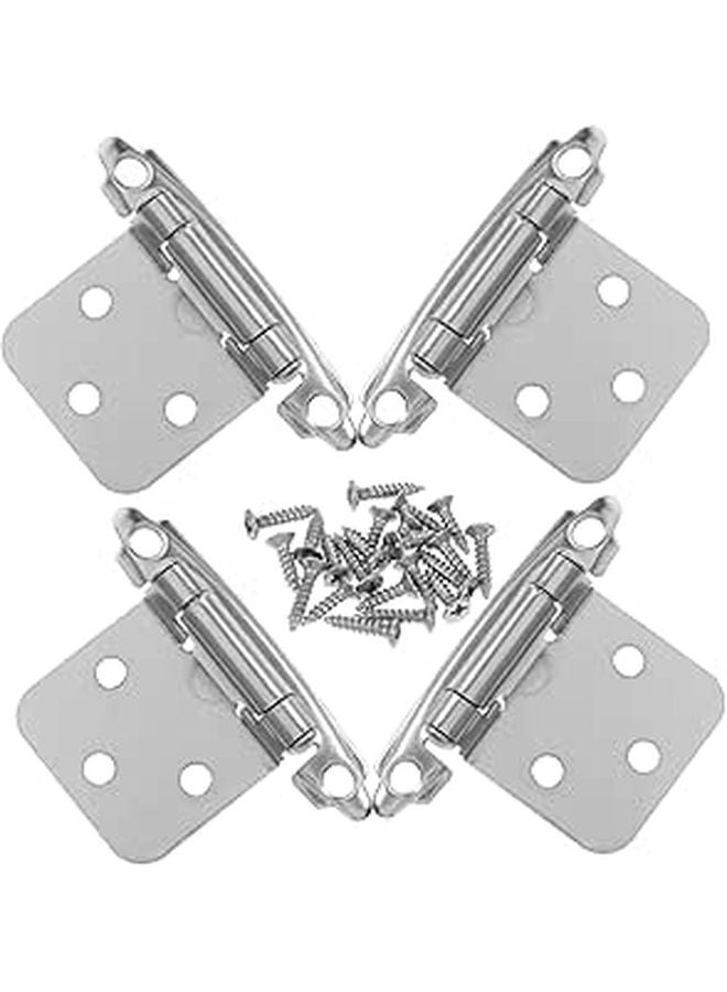 4Pcs Self Closing Hinges Spring Supported For Cabinet Doors Easy Installation Smooth Operation - Image 1