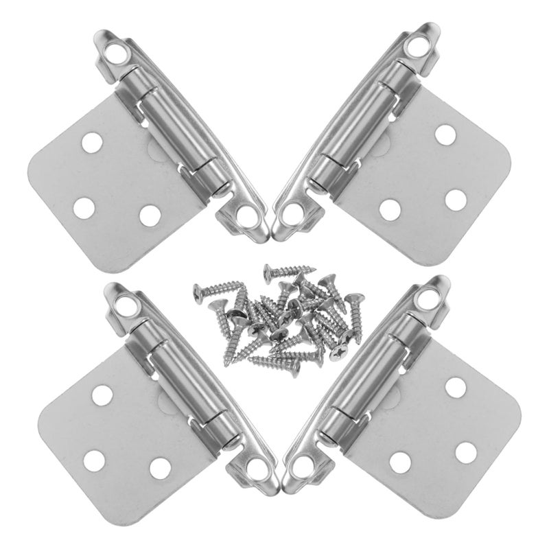 4Pcs Self Closing Hinges Spring Supported For Cabinet Doors Easy Installation Smooth Operation - Image 2