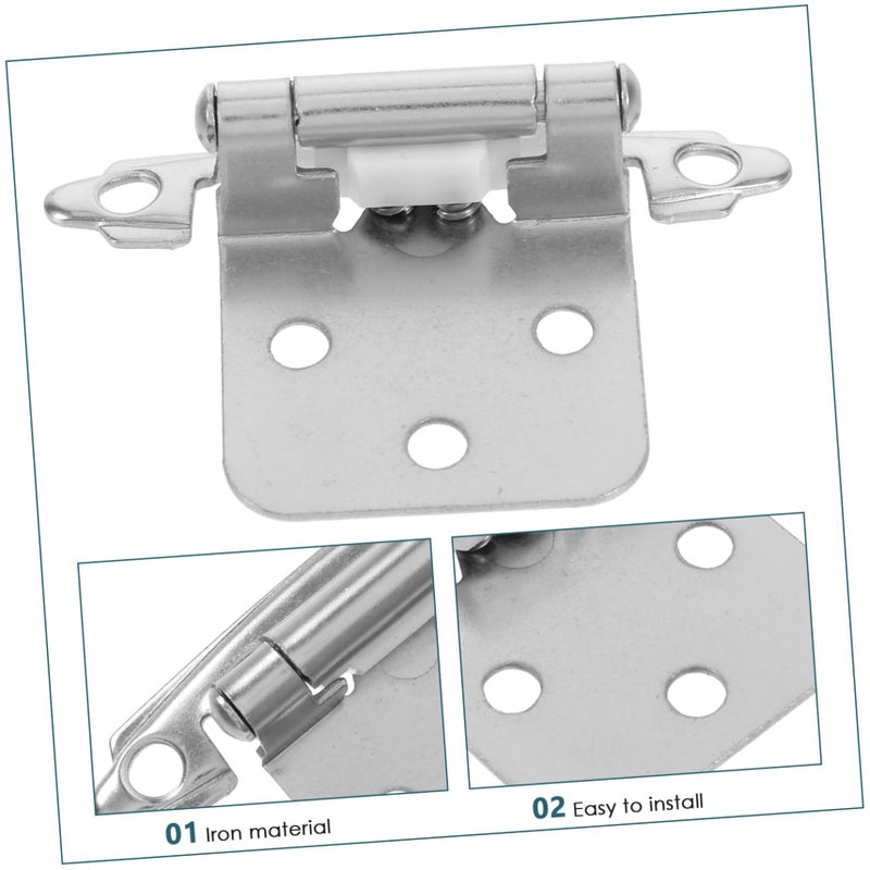 4Pcs Self Closing Hinges Spring Supported For Cabinet Doors Easy Installation Smooth Operation - Image 4