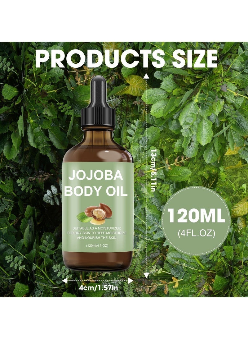 jalan Organic Jojoba Oil, 100% Pure (4oz), Moisturizing Oil for Face, Hair, Skin & Nails, Natural Cold Pressed Hexane Free, Base Carrier Oil, 120ML - Image 2