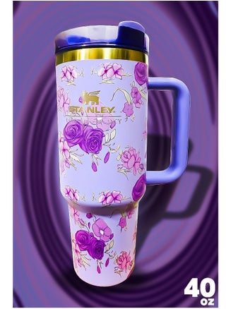 Purple whit flower