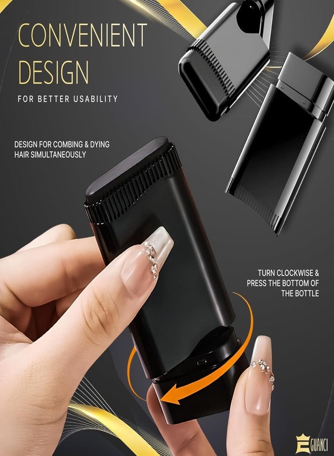 GUANCI Hair Colour Comb Stick for Women, Quick Cover Root Touch Up Comb for Instant Colour Application, Waterproof Colour Stick, Temporary Root Touch Up for White Hair Covering and Grey Areas (Black Stick) - Image 5