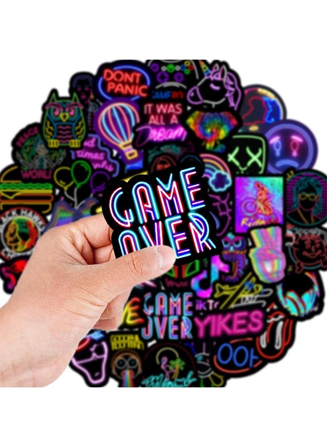 YJ 50-Piece Waterproof Self Adhesive Cool Vinyl Decal Graffiti Sticker Set - Image 5