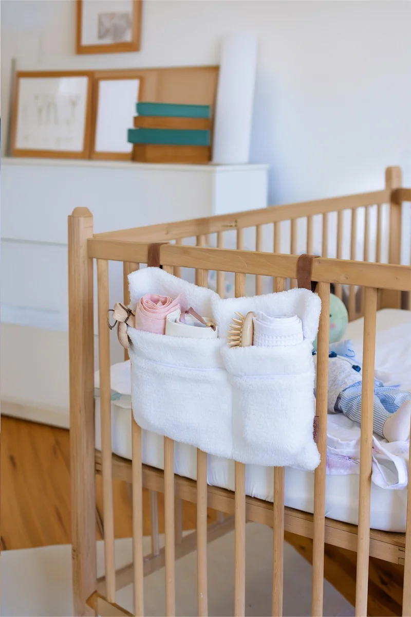 هامور Dough Practical Hanger Organizer Baby Stroller Crib Edge Wellsoft Organizer White