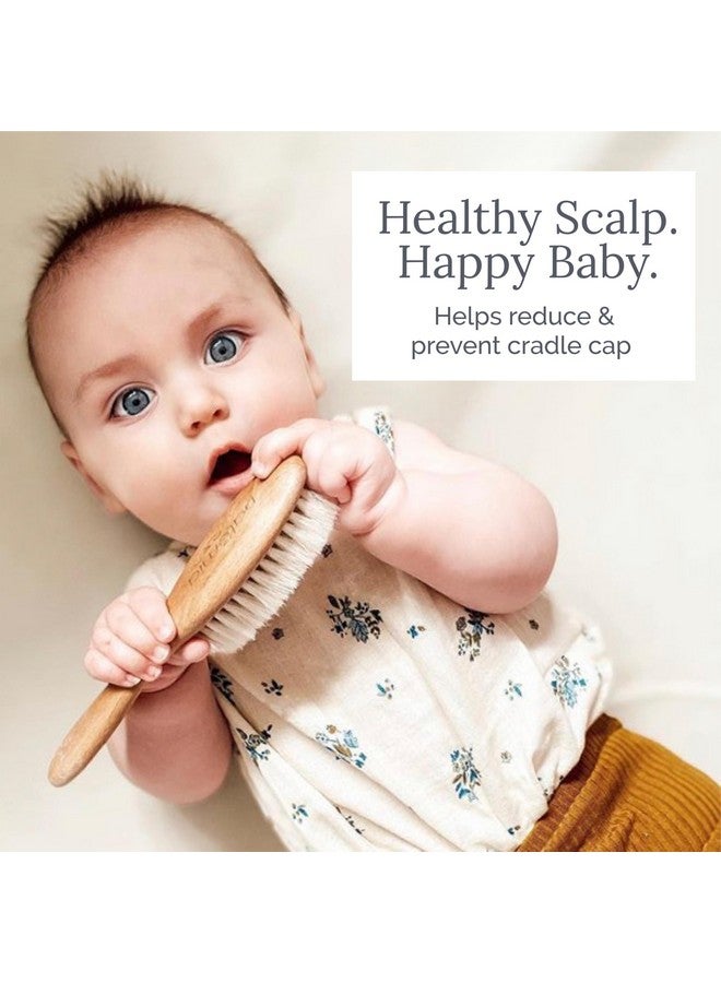 Natemia Baby Hair Brush And Comb Set For Newborns - Wooden Baby Hair Brush And Comb Set - Soft Bristle Hair Brush As Baby Registry Gift Set - Toddler Cradle Cap Brush - Baby Comb & Baby Brush Wooden - Image 3