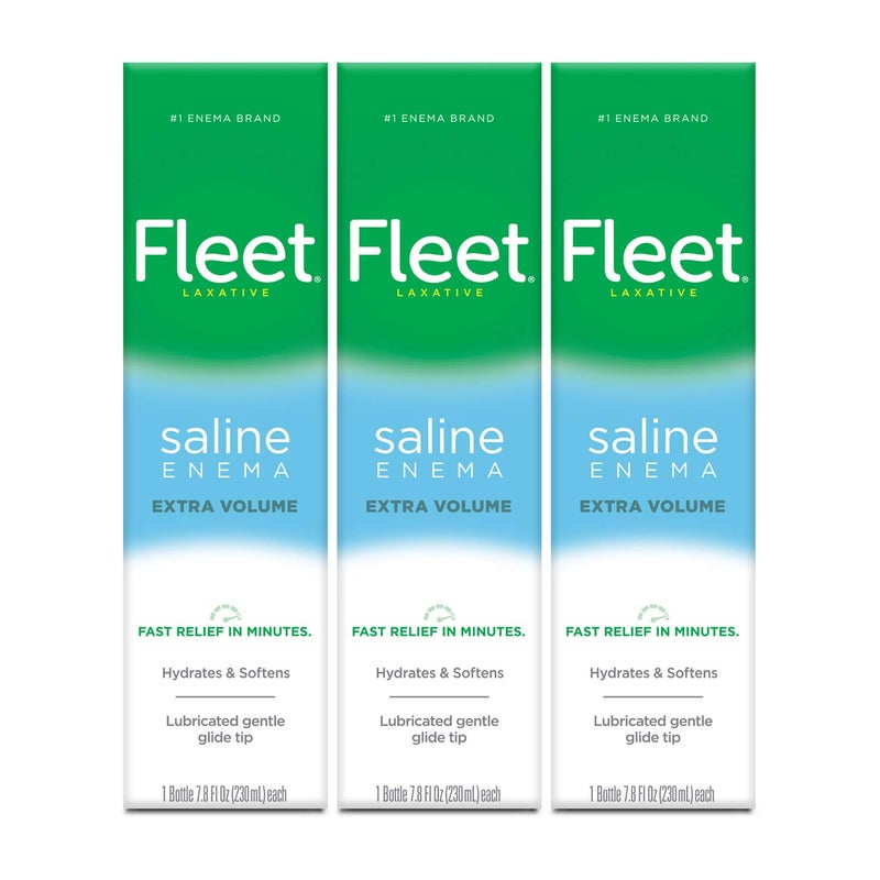 Fleet Laxative Saline Extra Enema for Adult Constipation, 7.8 fl oz, 3 Pack - Image 1