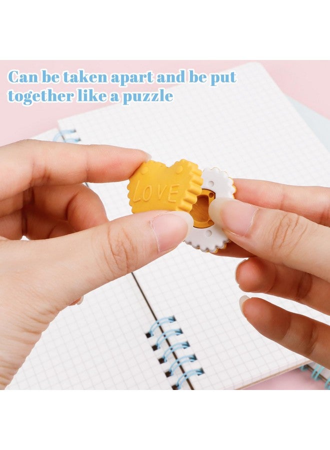 22 Pcs Food Eraser, Erasers, Mini Cute Ice Cream Cookie Puzzle Erasers, Take Apart Erasers, Fun Erasers For Kids, Gifts For Kids, Girls, Prizes For Kids Classroom, Pencil Erasers, School Rewards