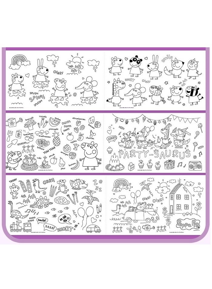 29.7cm*3m cartoon  DIY drawing paper color filling scroll kids DIY wallpaper scroll rolling draw ng graffiti colorful doodling papers for children creative painting  - Image 2