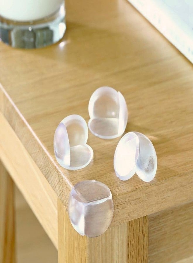 MIXNEX 4PCS Clear Corner Protectors for Baby - Thickened Round Silicone Table Corner Guards - Soft Edge Cushion for Furniture, Glass, Coffee Tables - Child Safety Bumpers for Toddlers & Kids - Image 1
