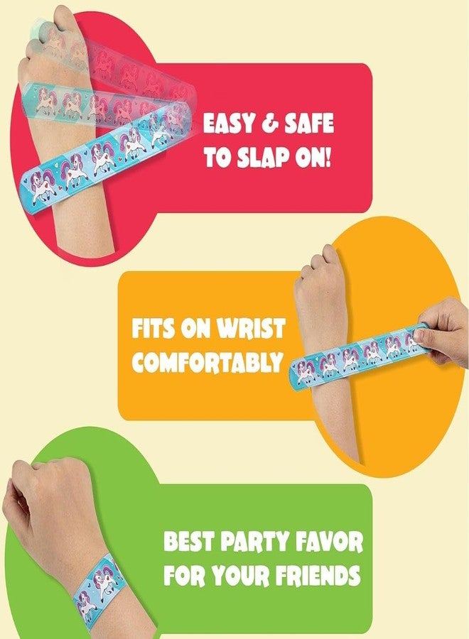 VRB Dec 40 Pcs Slap Bracelet For Kids | Best Birthday Return Gifts For Kids | Wrist Band For Kids | Mermaid Theme Return Gifts | Slap Bands For Kids (40 Pcs Multi Theme Slap Band) - Image 4