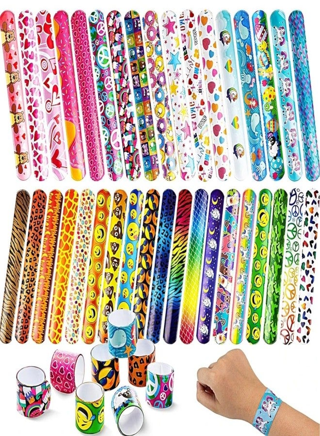 VRB Dec 40 Pcs Slap Bracelet For Kids | Best Birthday Return Gifts For Kids | Wrist Band For Kids | Mermaid Theme Return Gifts | Slap Bands For Kids (40 Pcs Multi Theme Slap Band) - Image 3