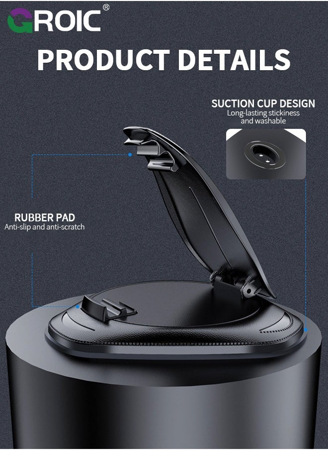 GROIC - Cell Phone Holder for Car, Upgraded Phone Mount for Dashboard, Horizontal & Vertical Viewing Friendly Phone Car Mount, Compatible with iPhone Samsung Android Smartphones GPS Devices - Image 1