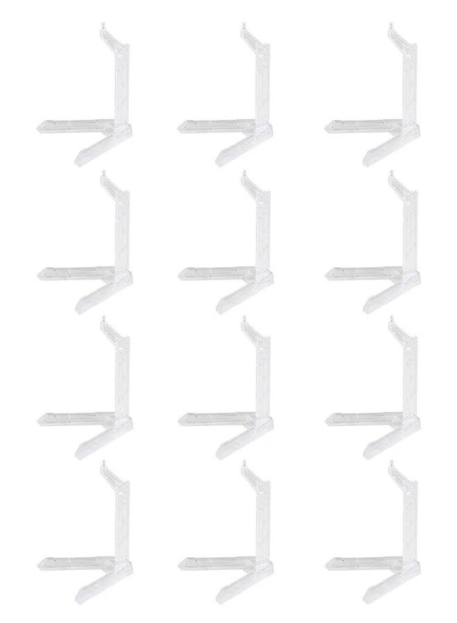Takelablaze 12Pcs Clear Action Figure Display Flexible Action Base Holder for 1/144 SD BB Gundam Action Figures DIY Model Kits - Image 1
