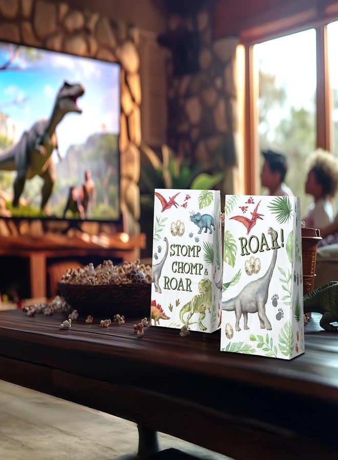 Celee 24 Pack Dinosaur Party Favor Bags with Stickers - Dino Goodie Bags for Kids Birthday, Dinosaur Party Decorations and Dinosaur Birthday Supplies - Image 5