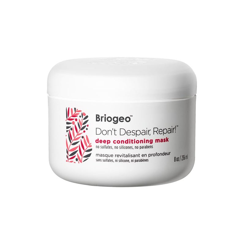 Briogeo بريوجيو لا تيأس، أصلح! قناع ترطيب عميق، بلسم عميق للشعر الجاف التالف أو المعالج بالألوان، يمنع الكسر المستقبلي، قناع بروتين لشعر أقوى، نباتي، خالي من القسوة، 8 أونصة سائلة - Image 1
