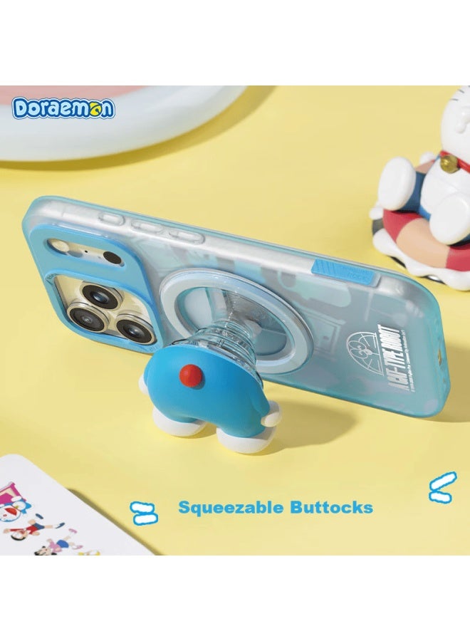 Rock Doraemon Compatible With Apple Iphone 17 Pro Max Case Magnetic Airbag Stand Full Coverage Shockproof Non-slip Skin-friendly Cute Multi-function Pocket - Image 1