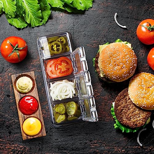 Final Touch 5 Piece Garnish Bar Caddy - Keep Ingredients Organized and Sanitary - 4 Removable Containers with Lids - BPA-Free Acrylic (FTA2000) - Image 5