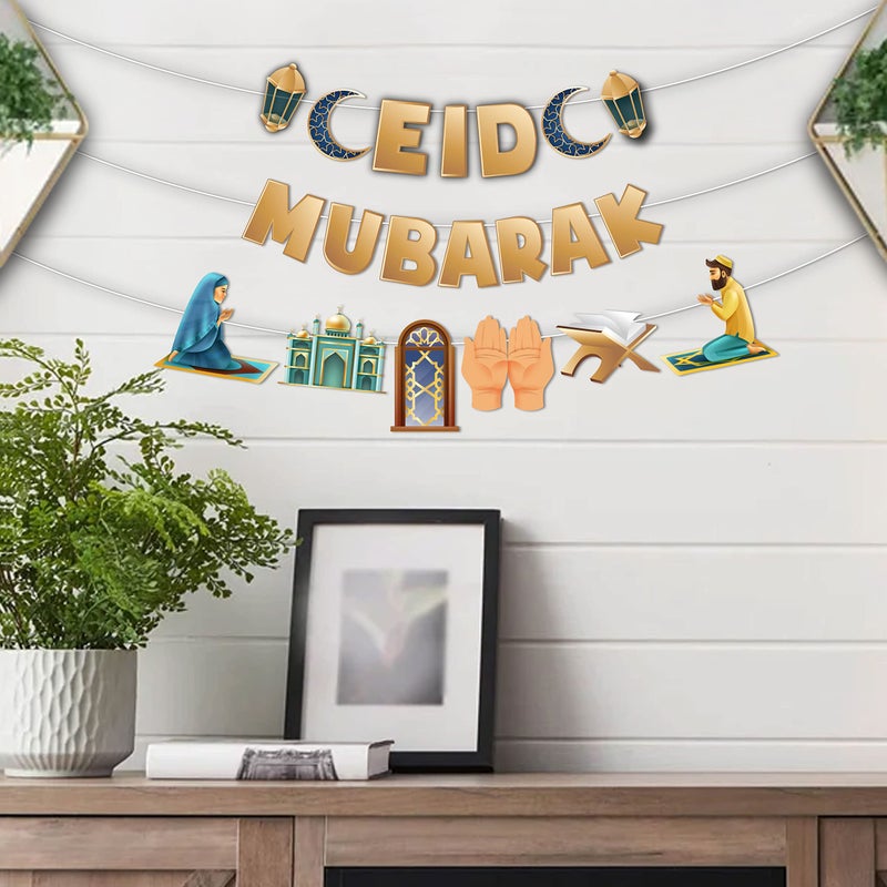 Festiko® Eid Mubarak - Eid Mubarak Decoration - Ramadan Party Decorations Supplies - Eid Mubarak Banner - Image 3