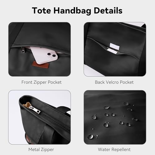 DIXEIGHT Tote Bag with Zipper Hobo Handbags Large Capacity Waterproof Multi-Pockets Shoulder Bag for Women Travel Gym Work - Image 5