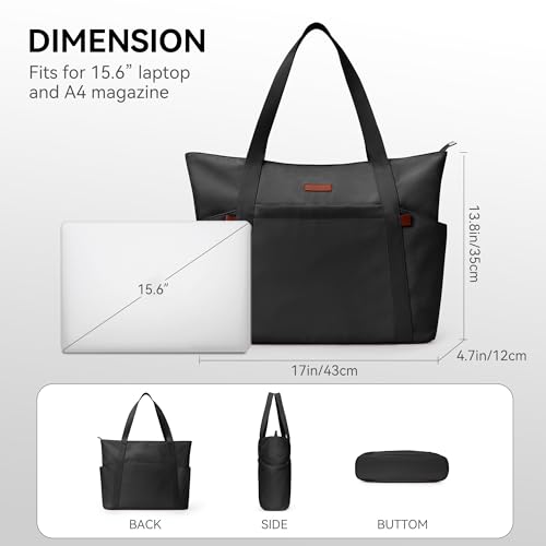 DIXEIGHT Tote Bag with Zipper Hobo Handbags Large Capacity Waterproof Multi-Pockets Shoulder Bag for Women Travel Gym Work - Image 4