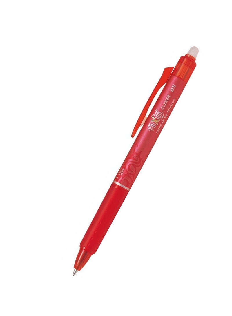PILOT 6-Piece Frixion Clicker Erasable Ball Pen 0.5mm Tip Red Ink - Image 2