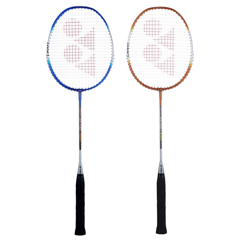 Yonex ZR 100 مضرب بادمنتون خفيف من الألمنيوم مع غطاء كامل (أزرق/برتقالي) مصنوع في الهند، مجموعة من 2 - Image 3