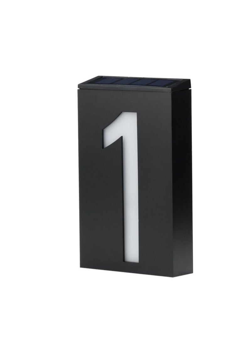 Bluejw Solar Outdoor Rainproof Digital House Number LED Light - Image 1