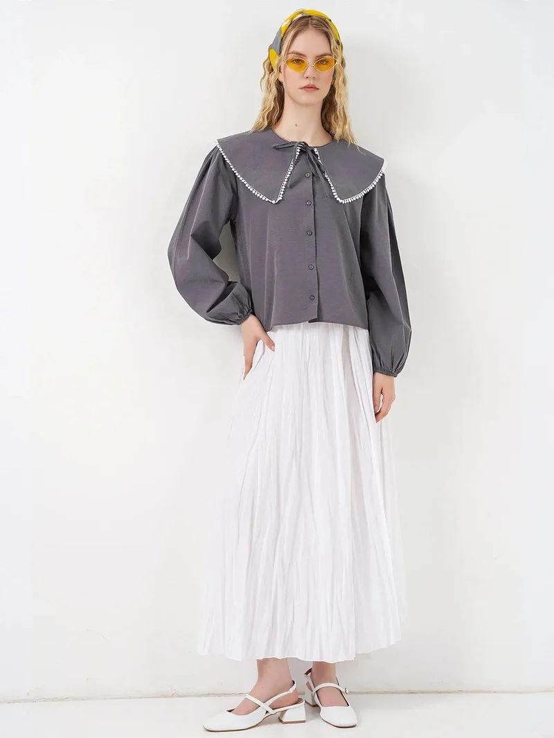 بيغ دارت BDART Poplin Baby Collar Shirt with Bow